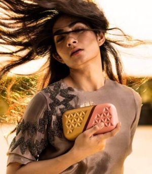 Minaudière PEACH & GOLD