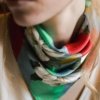 Foulard en soie MAGNOLIA & CORN RED