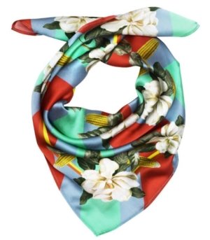 Foulard en soie MAGNOLIA & CORN RED