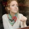 Foulard en soie MAGNOLIA & CORN RED
