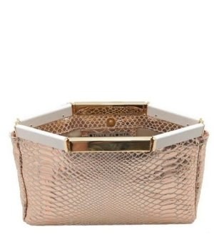 Pochette Cuir Rose métal