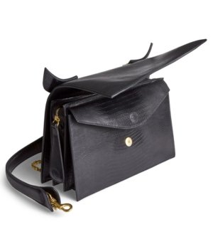 Sac Diavolino XL noir imprimé réptile