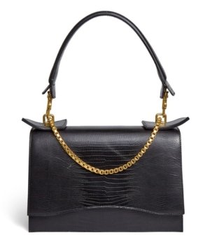 Sac Diavolino XL noir imprimé réptile