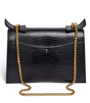 Sac Diavolino XL noir imprimé réptile