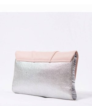 Grande Pochette Rose Pastel/Argent