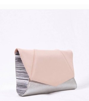 Grande Pochette Rose Pastel/Argent