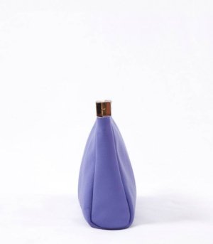 Pochette cuir Violet/Zebré