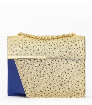 Sac THE CUT- Doré & Bleu