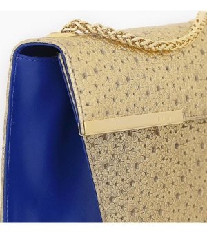 Sac THE CUT- Doré & Bleu