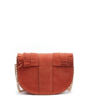 Sac bandoulière LUNA Daim orange