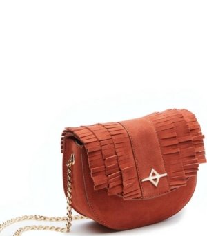 Sac bandoulière LUNA Daim orange