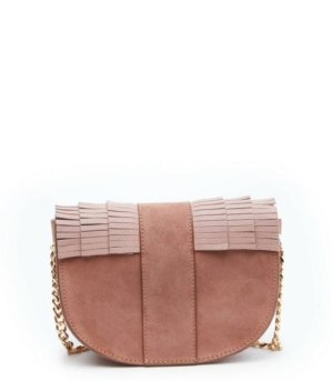 Sac bandoulière LUNA Daim poudré