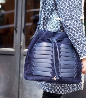 Sac seau MUNI Daim Bleu Marine