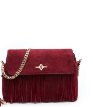 Sac bandoulière DRITA Daim Bordeaux