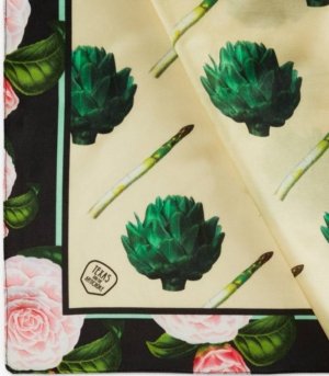 Silk Scarf Artichokes & Asparagus