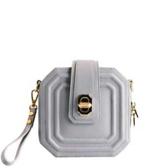 Sac Mini Asscher Box Bleu-gris
