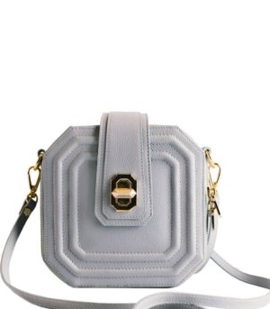 Sac Mini Asscher Box Bleu-gris