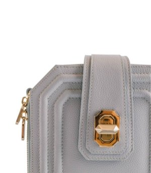 Sac Mini Asscher Box Bleu-gris