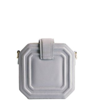 Sac Mini Asscher Box Bleu-gris