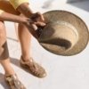 chapeau panama galon coton doré Maradji