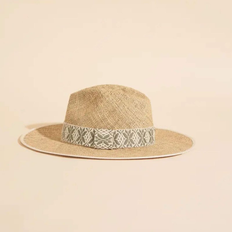 chapeau panama galon vert Maradji