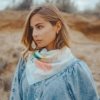 foulard en soie vert d'eau
