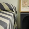 couverture de lit jacquard noir et beige