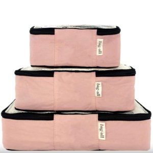 pochette organisateur de valise rose