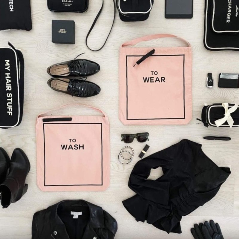 sac ç linge sale de voyage rose