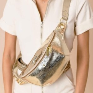 sac banane or femme