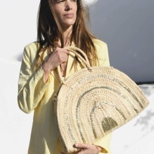 sac panier osier Luana doré
