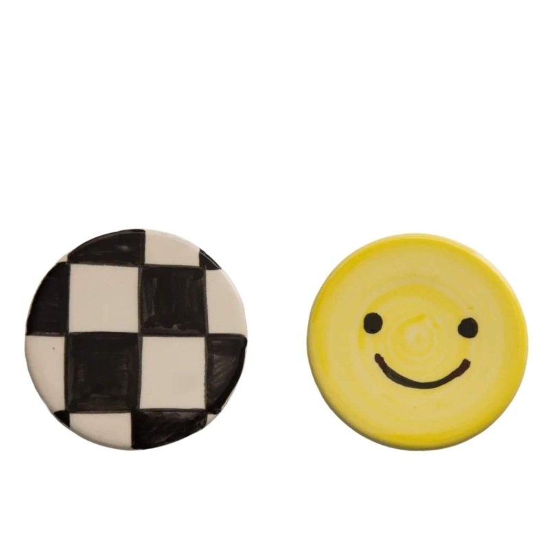 sous-verres en céramique smiley