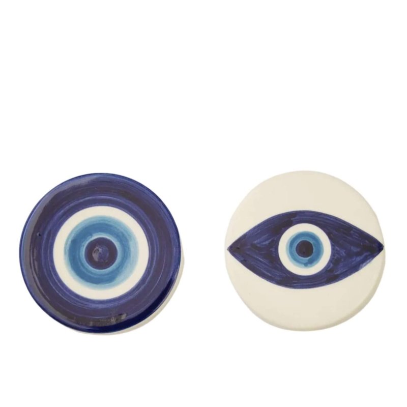 sous-verres en céramique yeux