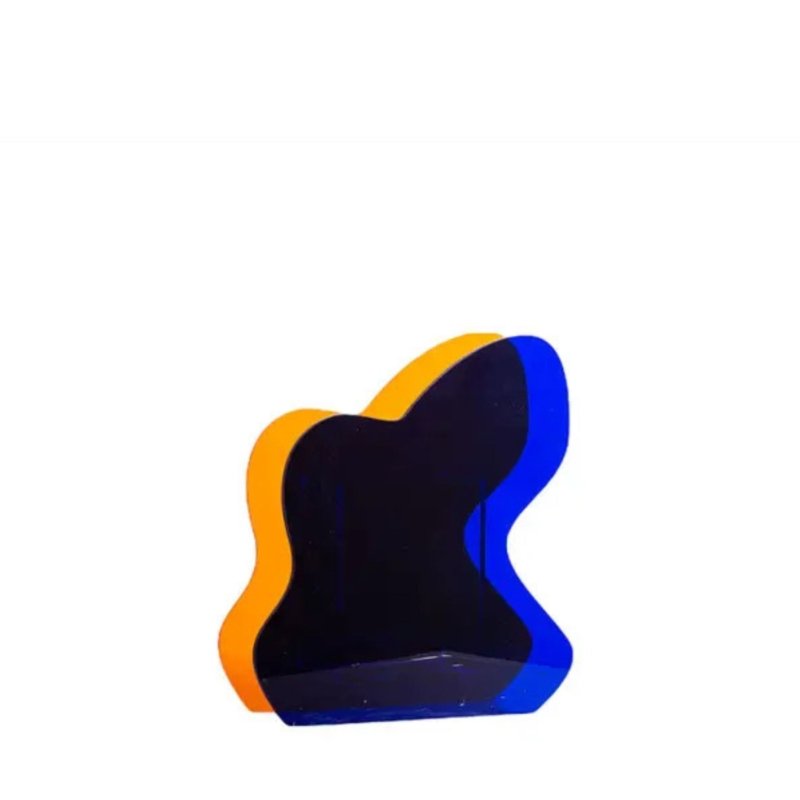 vase bleu transparent original