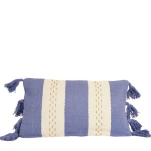 coussin rectangulaire bleu Maradji