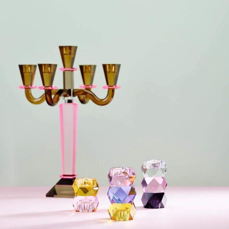 photophore en verre coloré