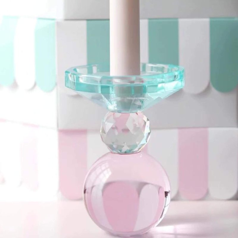 porte bougie design transparent