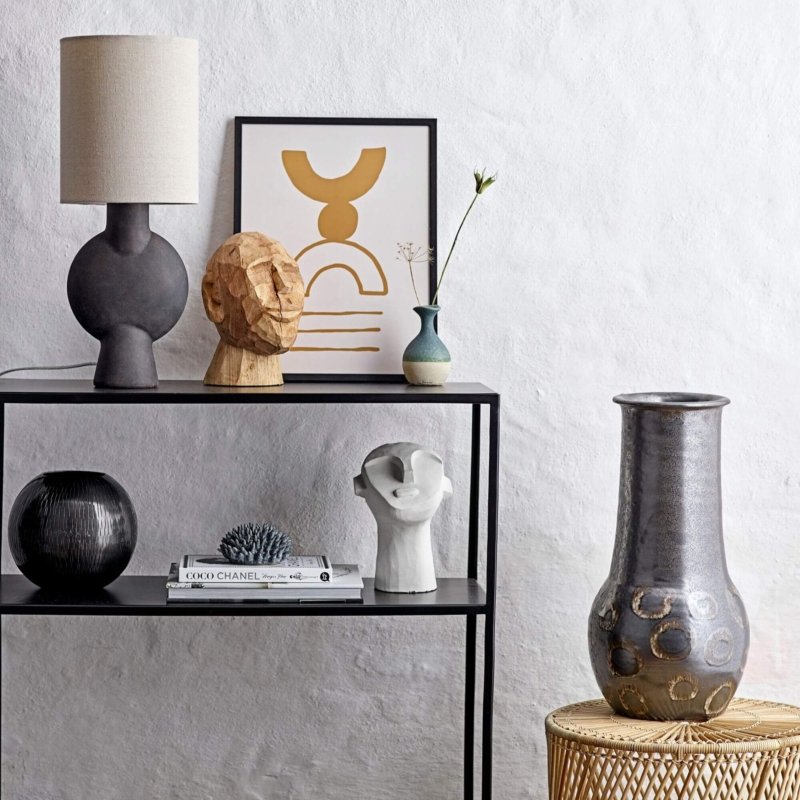 statue visage deco