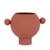 vase design en métal terracotta Round